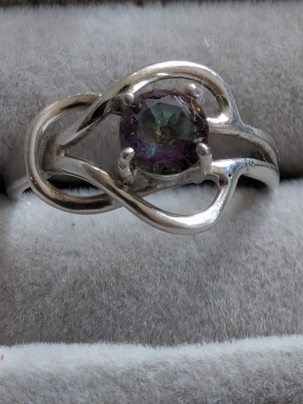 Mystic Topaz Sterling Silver Infinity Ring - Multicolor